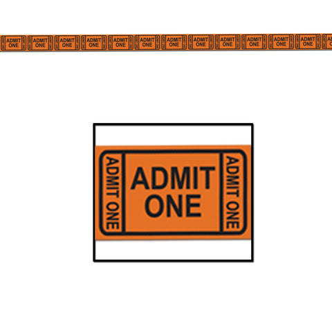 Admission Ticket Tape Poly Dec Material, Size 3" x 50'
