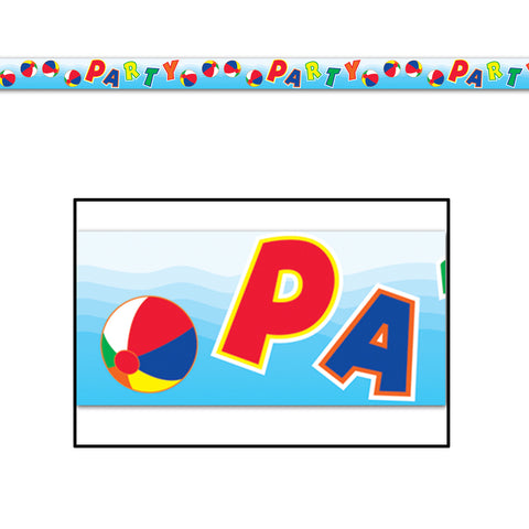 Beach Ball Party Tape, Size 3" x 20'