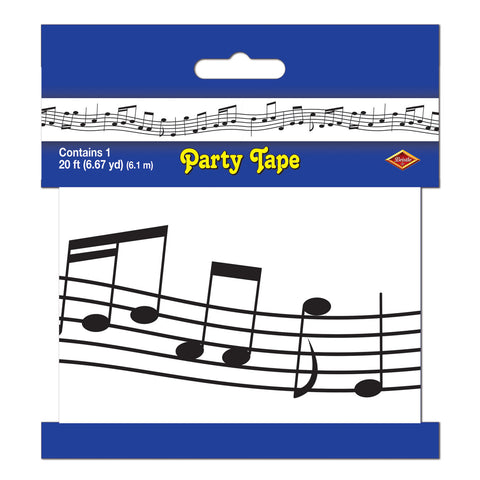 Musical Notes Party Tape, Size 3" x 20'
