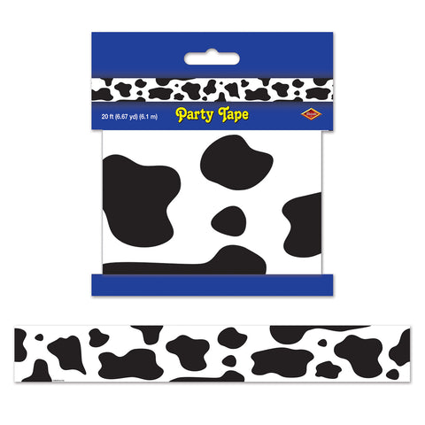 Cow Print Party Tape, Size 3" x 20'