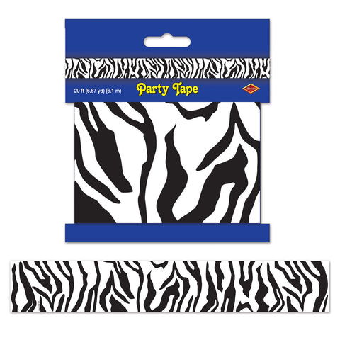Zebra Print Party Tape, Size 3" x 20'