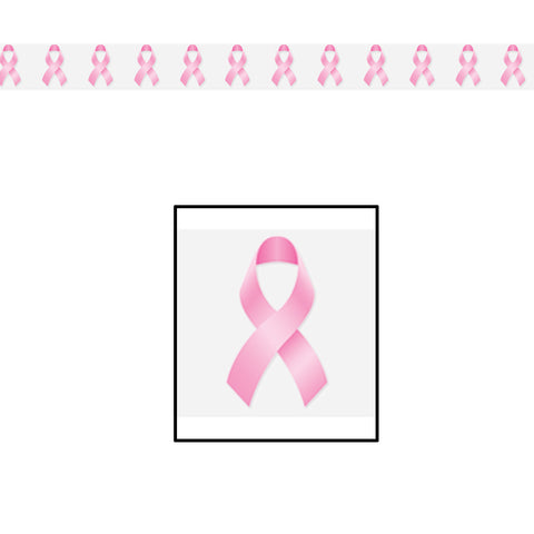 Pink Ribbon Poly Decorating Material, Size 3" x 50'