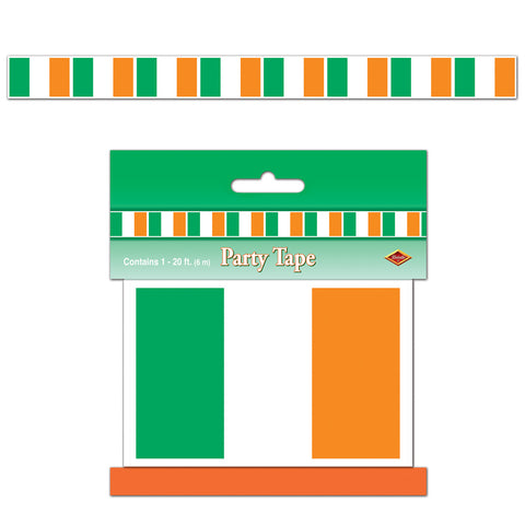 Irish Flag Party Tape, Size 3" x 20'