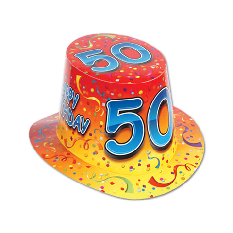 Happy  50  Birthday Hi-Hat