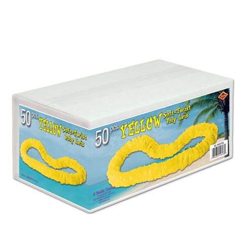 Soft-Twist Poly Leis Hawaiano w/Labeled Carton, Size 1½" x 36"