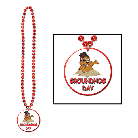 Collares w/Groundhog Day Medallion, Size 33"