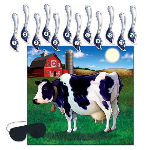 Pin The Tail On The Cow Game, Size 17¼" x 19"