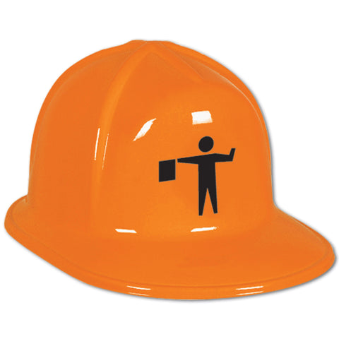 Prtd Orange Plastic Construction Helmet