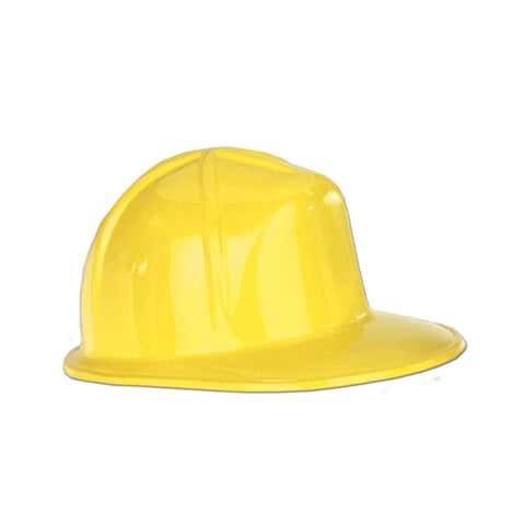 Mini Yellow Plastic Construction Helmet, Size 5" x 2½"