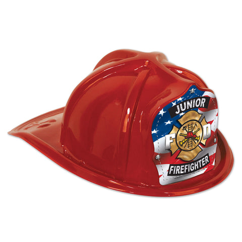 Red Plastic Jr Firefighter Hat