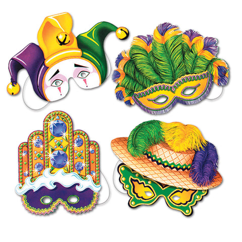 Mardi Gras Máscaras, Size 12"