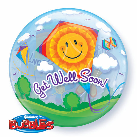 22" Burbuja, Get Well Soon!, Cometas y Flores