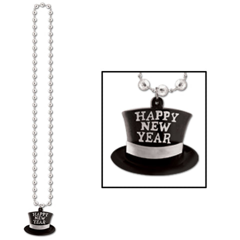 Collares w/Happy New Year Top Hat Medallion, Size 36"