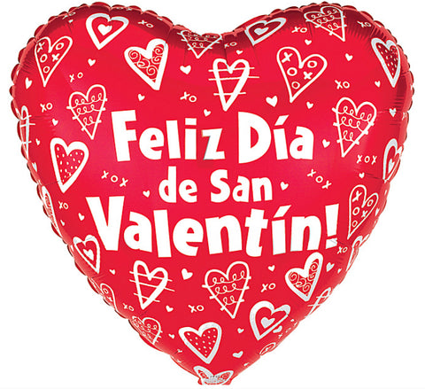 17" Corazón, San Valentin, Diseño True Valentine Spanish