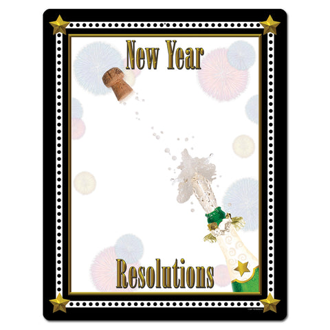 New Year Resolution Partygraph, Size 23" x 18"