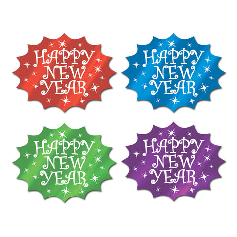 Foil Happy New Year Recortes, Size 14¾"