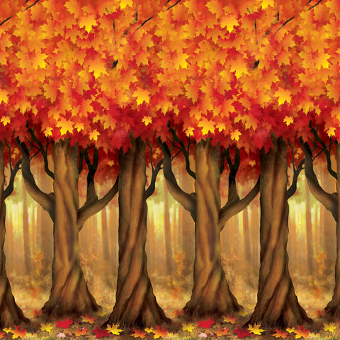 Fall Trees Backdrop, Size 4' x 30'