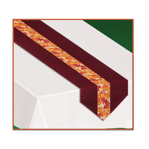 Autumn Leaves Fabric Table Runner, Size 12" x 6'