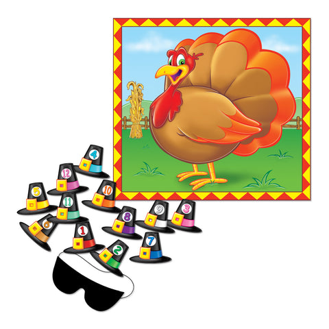  Pin The Hat  Turkey Game, Size 17¼" x 18½"