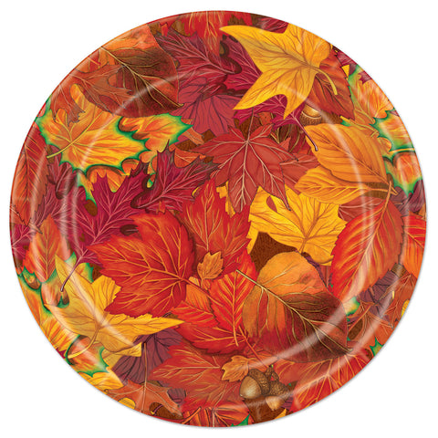 Fall Leaf Plates, Size 9"
