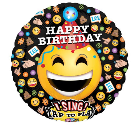 28” Redondo, Happy Birthday, Diseño Lol Emoticons Happy Birthday