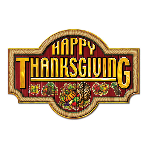 Happy Thanksgiving Sign, Size 12" x 18¼"