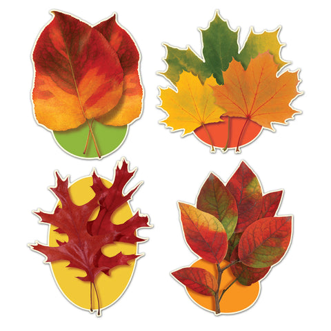 Pkgd Autumn Leaf Recortes, Size 15"-16¼"