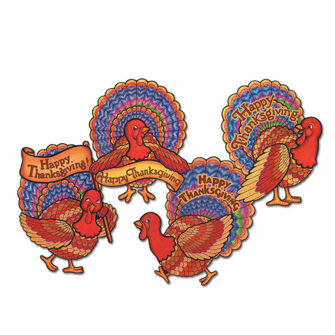 Happy Thanksgiving Turkeys, Size 15"-16½"