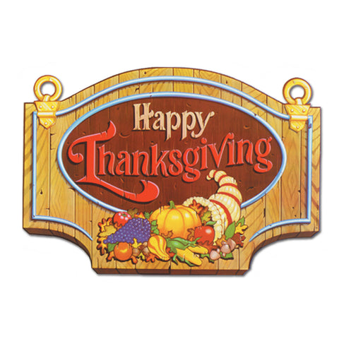 Happy Thanksgiving Sign, Size 12¼" x 18"