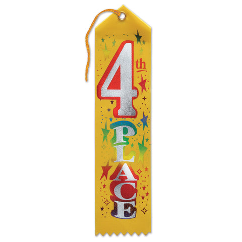 4th Place Award Ribbon, Size 2" x 8"