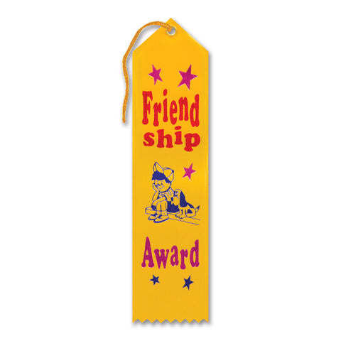 Friendship Award Ribbon, Size 2" x 8"