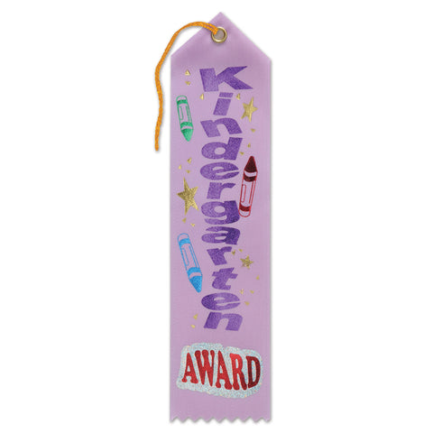 Kindergarten Award Ribbon, Size 2" x 8"