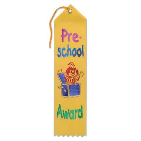 Pre-School Award Ribbon, Size 2" x 8"