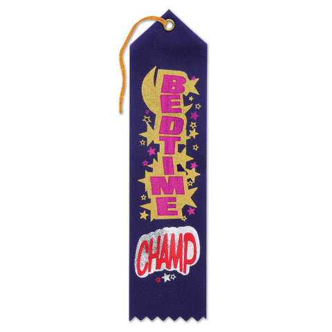 Bedtime Champ Award Ribbon, Size 2" x 8"
