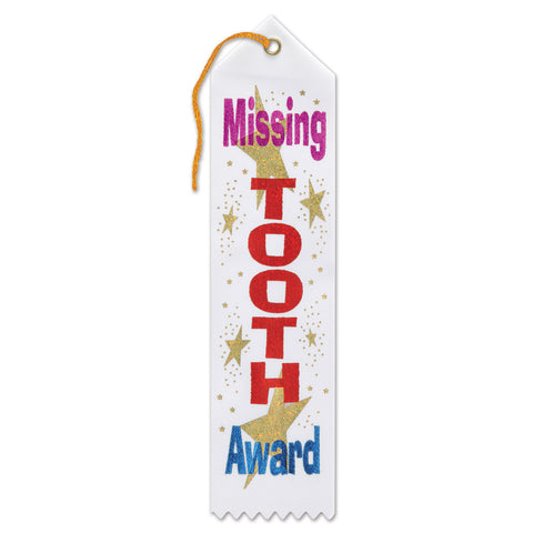 Missing Tooth Award Ribbon, Size 2" x 8"