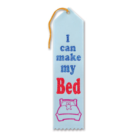 I Can Make My Bed Award Ribbon, Size 2" x 8"