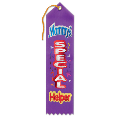 Mommy's Special Helper Award Ribbon, Size 2" x 8"
