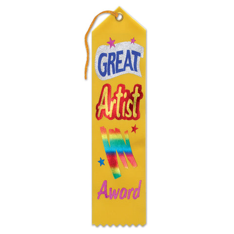 Great Artist Award Ribbon, Size 2" x 8"