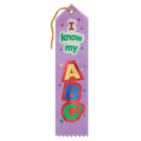 I Know My ABC's Award Ribbon, Size 2" x 8"