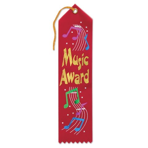 Music Award Ribbon, Size 2" x 8"