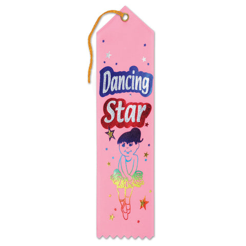 Dancing Star Award Ribbon, Size 2" x 8"