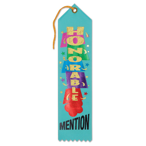 Honorable Mention Award Ribbon, Size 2" x 8"