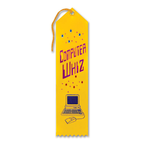Computer Whiz Award Ribbon, Size 2" x 8"
