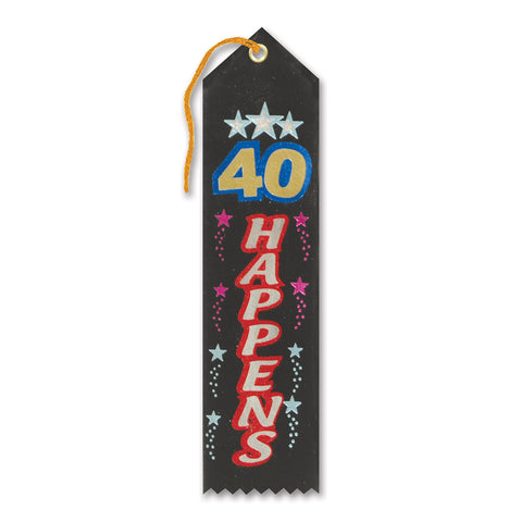 40 Happens Award Ribbon, Size 2" x 8"