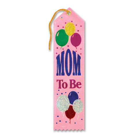 Mom To Be Award Ribbon, Size 2" x 8"