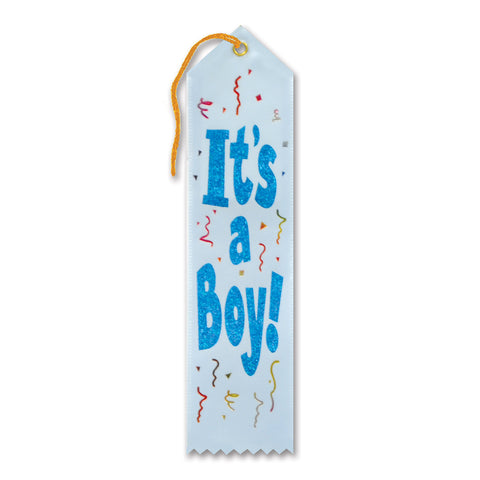 It's A Boy! Award Ribbon, Size 2" x 8"