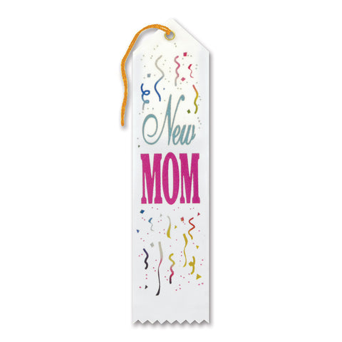 New Mom Award Ribbon, Size 2" x 8"