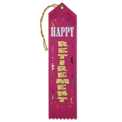 Happy Retirement Award Ribbon, Size 2" x 8"
