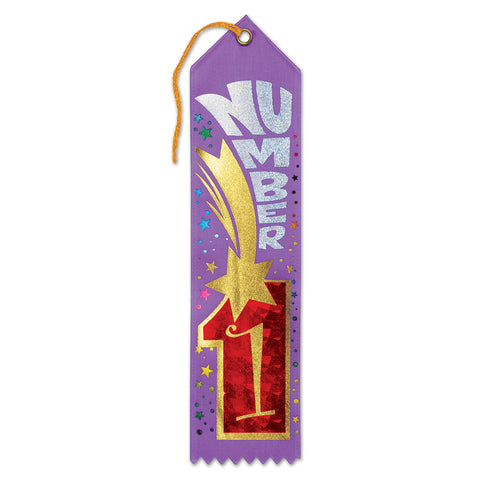Number 1 Award Ribbon, Size 2" x 8"