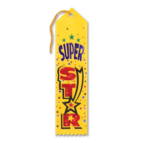 Super Star Award Ribbon, Size 2" x 8"